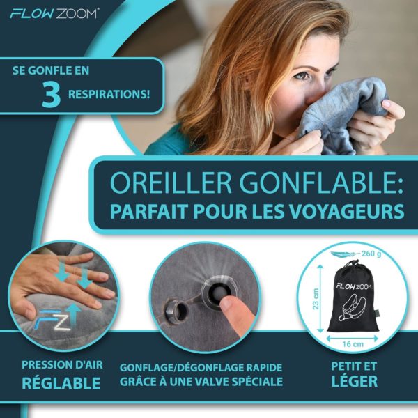 Oreiller de Voyage Gonflable Fonctionnement